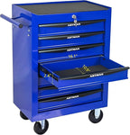 7-Drawer Steel Rolling Tool Cart with Wheels & Handle, Heavy-Duty Tool Chest Storage Cabinet for Garage and Workshop