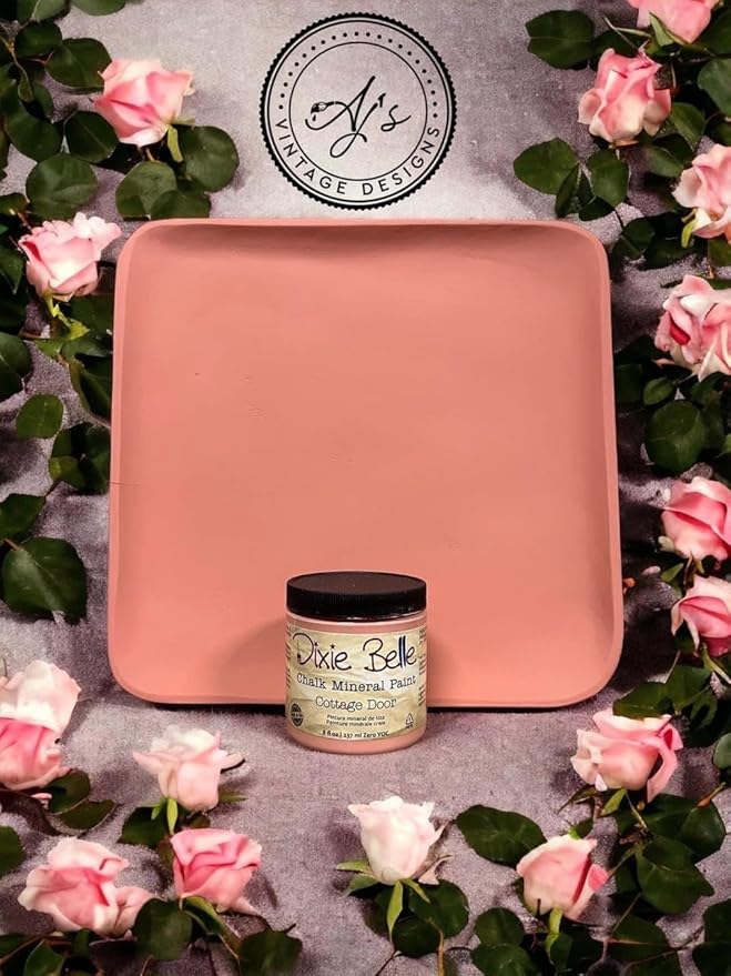 Dixie Belle Paint Company Chalk Finish Furniture Paint - Cottage Door (16oz) - Matte Dusty Coral Chic Chalk Mineral DIY Furniture Paint