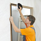 Weather Stripping Door Seal Strip- 2 Inch X 1/4 Inch X 16Feet, Strong Adhesive, Lightproof, Soundproof, Weatherproof Foam Tape Insulation for Sliding Door, Front Door Frame, Windows- Black