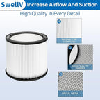 90304 Replacement Filter Compatible with Shop-Vac Shop Vac 90304, 90350, 90333,903-04-00, 9030400,fits most 5 Gallon and above Wet/Dry Vacuum Cleaners (2 Pack)