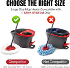 9Pcs Spin Mop Replacement Heads, White Large 360° Easy Wring Spin Mop Head 100% Microfiber Refill, Easy Cleaning Spin Mop Head, Deep Clean, Machine Washable for Easy House Cleaning Floor Mopping