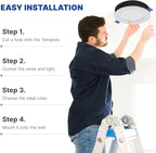 12 Pack 4 Inch LED Recessed Ceiling Light with Night Light| 5CCT Dimmable 2700K-5000K| RA90 750LM 9W 120V| Ultra-Thin High Brightness Canless Wafer Downlight with Junction Box| IC ETL FCC