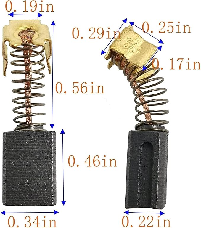 4-Pack CB407 Motor Carbon Brushes Replacement Set for Makita Power Tools - Compatible with Jig Saws, Drills, Hammer Drills, Sanders, Electric Screwdrivers, Rotary Hammers