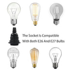 4Pcs E26 E27 Bakelite Black Medium Base Light Socket, Keyless DIY Vintage Style Edison Lamp Holder, Retro Replacement Cover Pendant Lamp Holder for Bulbs and Lampshades