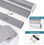 SmartWings Motorized Zebra Shades Work with HomeKit, Alexa, Google Home, 60% Blackout Light Filtering Day Night Sheer Blinds, Privacy Light Control, for Home/Office, Customized, Grey