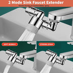 1440° Swivel Sink Extender for Faucet - Universal Kitchen Sprayer, 2 Flow Modes, 1080°+360° Rotatable Kitchen Sink Attachment, Swivel Multifunctional Robotic Arm for Kitchen/Bathroom