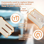 25A 32V Mini Slotted Automotive MCASE Shaped Cartridge Fuse Kit(Pack of 10pcs,25A)