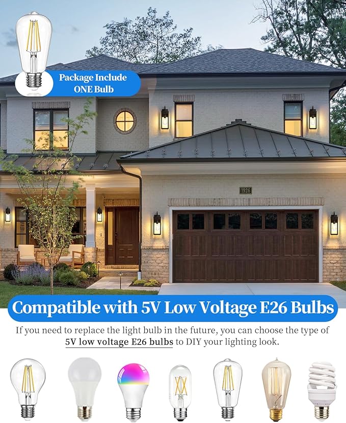 17'' Solar Porch Lights Outdoor 2 Packs, Waterproof Motion Lights for Outside, Black Dusk to Dawn Outdoor Lighting Modern Wall Sconce Lantern, Exterior Lighting Fixtures for House Patio Garage