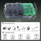 QUOBAS Outdoor Waterproof Electrical Box with 6 Cable Ports, IP54 Weatherproof Heavy-Duty Extension Cord Cover for Power Strips, Garden Power Tools, Holiday Lights, Gray