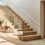 Meranti Aluminum Handrail for Indoor or Outdoor Steps and Stairs – Hand Rails for Elderly – DIY Complete Stair Railing Kit (AHR, Glossy White, 7' Length)