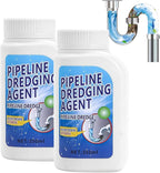 ﻿2PCS Powerful Pipe Dredging Agent,350ml Drain Clog Remover Agent,Fast Foaming For Kitchen Toilet Pipeline Quick Cleaners, Unclog Toilet Clog And Kitchen Sink Pipe Unblocker Powder