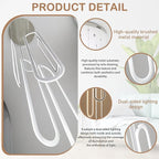 Flashing God H138 Modern Chandelier 6-Rings Large Chandelier for High Ceiling Led Dimmable Ring Pendant Lighting Chrome Contemporary Chandeliers for Villa Foyer Entrance Living Room