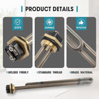 2 Pcs Titanium HE 90240 Water Heater Element Screw-In 9KW 240V Replacement for EcoSmart ECO 18 27 36 Tankless Water Heater Element Parts Replaces HE 80240 R004709024S SGB-2903 HA-P004 HA-P005