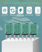 6A Low Profile Mini Blade Fuse Kits Automotive 6Amp ATM Manual Resettable Fuses Boat Reset Circuit Breaker Fuses Protect for Boat RV Car Truck DC 12V 28 Volts 6 AMP Car Mini Assortment Kit