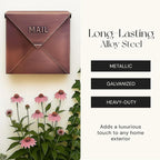 NACH Mailboxes for Outside Wall Mount, 12 x 12 x 4.8 inch Antique Copper Mail Boxes for House Outside, Waterproof Mailboxes for Outside - Chicago Style Mail Box