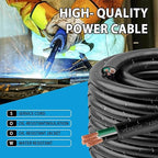 150ft 12/3 12 AWG Portable Power Cable (3 Conductor) - SOOW 600V 12 Gauge Electric Wire for Motor Leads, Portable Lights, Battery Chargers and Machinery - 3 Conductor - 150 Feet Electrical Cord
