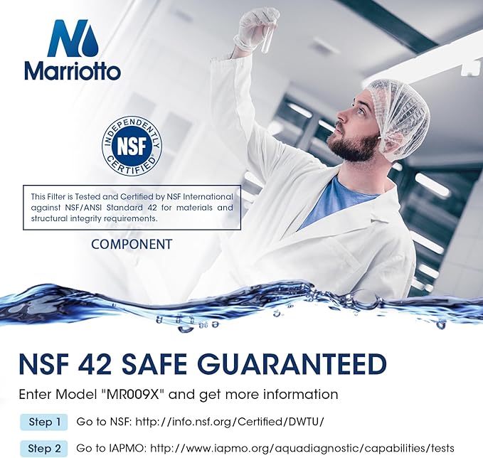 MARRIOTTO Replacement for GE® RPWFE, RPWF (Built-in CHIP) Refrigerator Water Filter, Compatible with GFE28GELDS, PFE28KELDS, PFE28KYNFS, GFD28GELDS, GYE22HMKES, GFE28GYNFS, GFD28GYNFS, Pack of 1