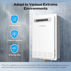 Propane Tankless Water Heater Outdoor - ORBEK 120,000 BTU Up to 5.1 GPM Outdoor Installation - CSA Certified On-Demand Instant hot Water Heater 3/4" NPT Connector Size