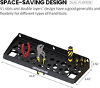 UNITEDPOWER Wall Mount Tool Storage Rack, Screwdriver Holder, Pliers Organizer, Wrench Utility Shelf, 51 Holes for Variety of Small Hand Tools, Workshop, Shed, Garage, Home