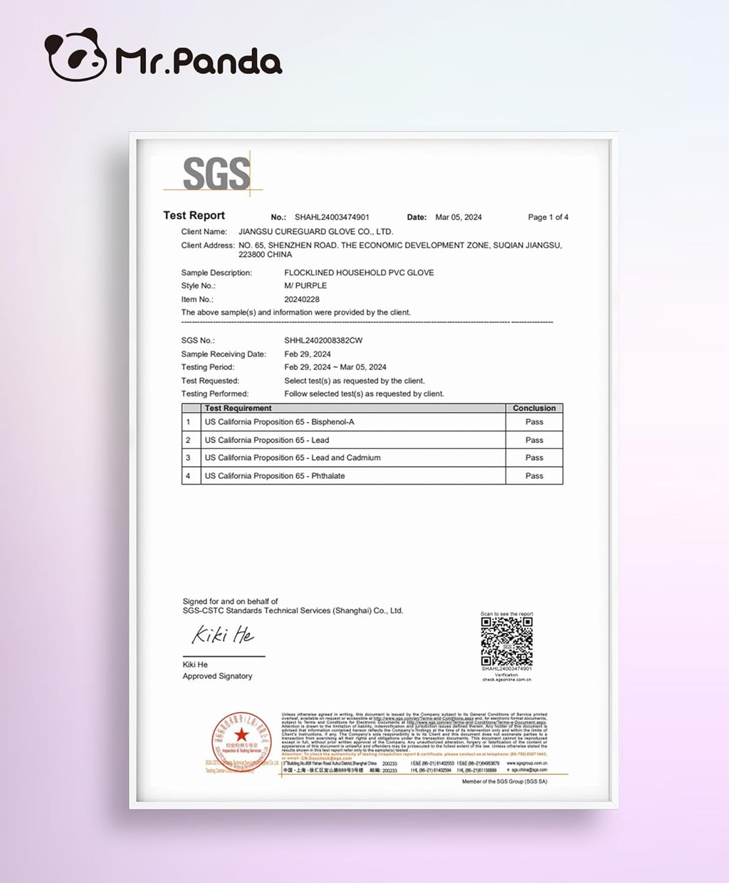 Mr.Panda Skin-Friendly Flocked Cotton Liner Cleaning Gloves Small, Reusable Dishwashing Gloves for Washing Dishes, Kitchen, Shimmering Pink