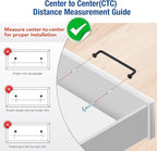 JOY DECOR Cabinet Pulls – 5 Inch Hole Center, Matte Black, 30 Pack, Zinc Alloy Cabinet Handles for Drawers & Cupboard – Vintage Style Hardware for Kitchen, Bathroom, Dresser, Furniture Makeover