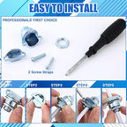 20 Pcs Nm Clamp Type Cable Connectors 1/4 Inch Metal Electrical Box Connectors Wire Clamps for Metallic Conduit Protect Cables Silver, Zinc Alloy