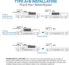 LED Bulbs 3ft Type A+B Replacemen for T8 Fluorescent Light Bulbs 36 inch,18W 2200LM 5000K Clear Cover Super Bright,Plug & Play,Didn't Have to Modify Your Fixture or Anything(4-Pack)