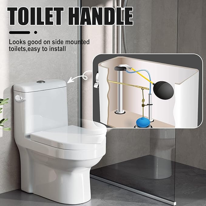 for TOTO Toilet Handle Replacement Parts Kit, Side Mount Toilet Flush Handle, Universal TOTO THU068#CP Trip Lvr for St743S, Tank Lever Handle for TOTO Kohler Toilet Tank