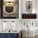 Hardwired Black 19" Knurled Picture Lights, Rotatable 360°Picture Lights for Wall, Art Lights, Gallery Light, Museum Lights for Wall Art, Picture Frame Light, Sconce Light, Include Bulb