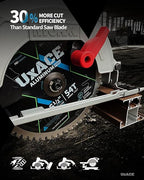 6-1/2-Inch 54-Tooth Circular Saw Blade, 5/8-Inch Arbor, Aluminum, Non-Ferrous Metal Cutting Blade, Carbide Tip, Thin Kerf, for Thin Aluminum, Plastic, Composite