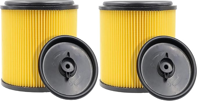 VCFS Cartridge Filter Replacement Compatible with Vacmaster Filter VCFS, Vacmaster 5-20 Gallon Wet/Dry Vacs, VBV1210 filter For Hart Wet/Dry Vacuums 2 Pack