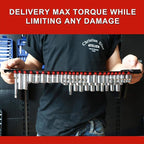 CASOMAN 80-Piece Portable Socket Organizer Tray, 1/4-Inch, 3/8-Inch, 1/2-Inch,Heavy Duty Socket Rail, Black Rails with Red Clips