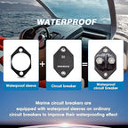 GLOSO Circuit Breaker Car Truck RV Automotive Marine Boat 51 Series T1 Auto Reset Mini Panel Mount #10-32 Threaded Stud w/Nylock 32Vdc (70A)