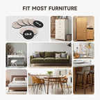 CO-Z 8pcs Felt Furniture Sliders for Hardwood Floors, 3 1/2 in Reusable Furniture Pads, Heavy Furniture Movers Sliders for Hard Surfaces, Thick Moving Pads Floor Protectors for Vinyl Tile Floors