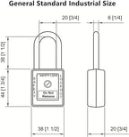 SAFBY Lockout Tagout Locks, Safety Padlock, Keyed Differently Loto Safety Padlocks for Lock Out Tag Out Kits Station (Red 21-30)