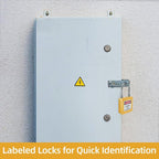 Lockout Tagout Locks Set (5pcs, Yellow) - Keyed Different, 2 Keys Per Lock - OSHA Compliant Lock Out Tag Out Padlocks For Electrical Safety Kit
