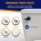 Toilet Handle Replacement (Black Finish, Front Mount)