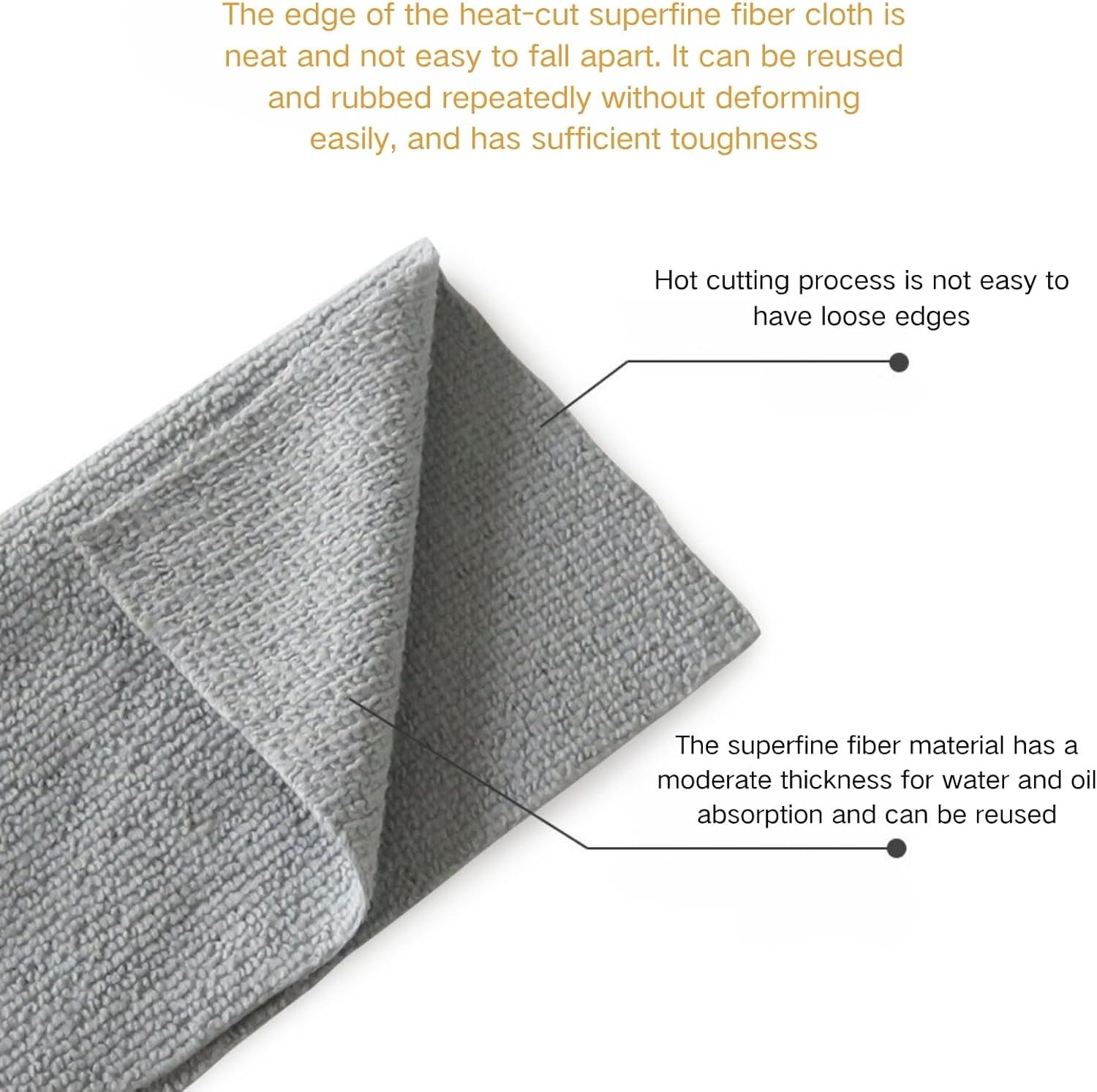 Microfiber Cleaning Cloths 100 Pack Microfiber Towels Hanging Bags 8.7x8.7 in, Lint Free, Streak Free, Absorbent, Reusable, Washable, Scratch Free, for Kitchen, Car Detailing, Glass, Gray/Blue