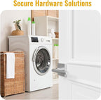 HOSOM Dummy Door Handles, Heavy Duty Decorative Single Side Non-Turning Square Lever Set for Closet, Easy Installation, Pull Only, Satin Nickel, 2 Pack