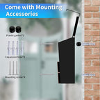 Wall-Mount Mailbox, Walnut Wood Panel, Rust Resistant Large Capacity House Mailbox, Morden Drop Mailboxes for Outside, Metal Post Box (No Keys Locking)