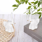 2PCS Toilet Bolt Covers Decorative, Ceramic Toilet Bolt Caps for Bottom Screws,Easy to Install Cute Bathroom Decor, Animal-Shaped Bowl Screw Cover Set Protectors for Modern Home(White, Elephant)