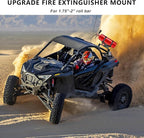 UTV Fire Extinguisher Mount Kit - Aluminum Adjustable Quick Release Roll Bar Car Fire Extinguisher Bracket Holder for 1.75-2in Roll Bar ATV UTV Polaris RZR SXS Ranger Camper Jeep Can-Am Durable