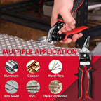 ARROW 8-inch Tin Snips for Cutting Metal Sheet, CR-V Steel Aviation Snips, High Leverage Labor-saving Metal Cutter, Left Cut