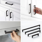 20 Pack Oil Rubbed Bronze Cabinet Pulls 8 Inch Bronze Cabinet Handles Square Drawer Pulls Cupboard Handles Modern Stainless Steel Kitchen Hardware