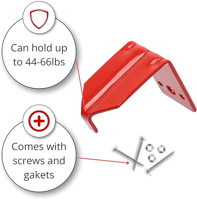 Fire Extinguisher Mount, Wall Hook, Fire Extinguisher Bracket up to 40 lbs Extinguishers, Suitable for Big and Small fire (1 Bracket)