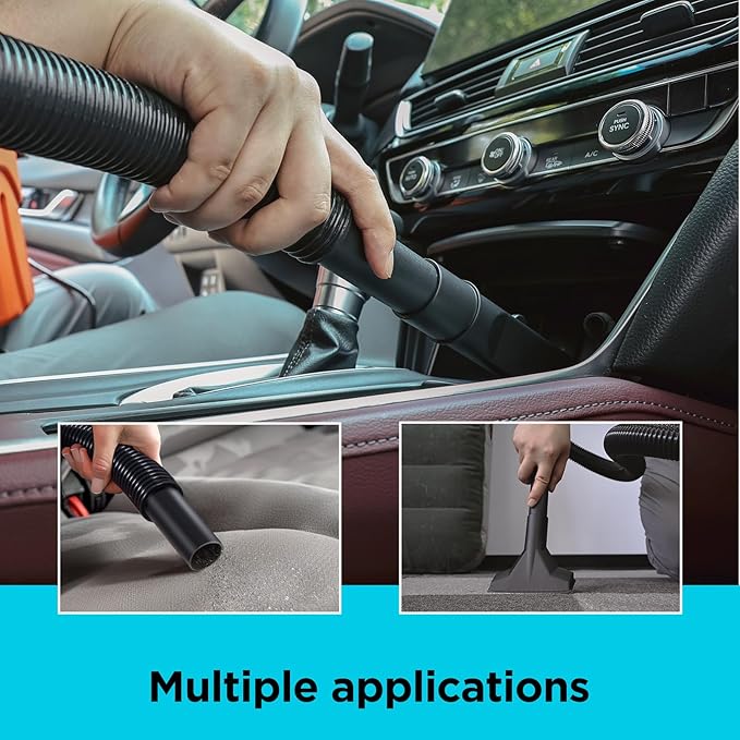 BLACK+DECKER Shop Vacuum, Wet/Dry Mini Shop Vac with Accessories, 2.5 Gallon, 3 Peak HP, Small Vacuum for Garage, Home & Pets, 80 CFM, BDXV18134PA