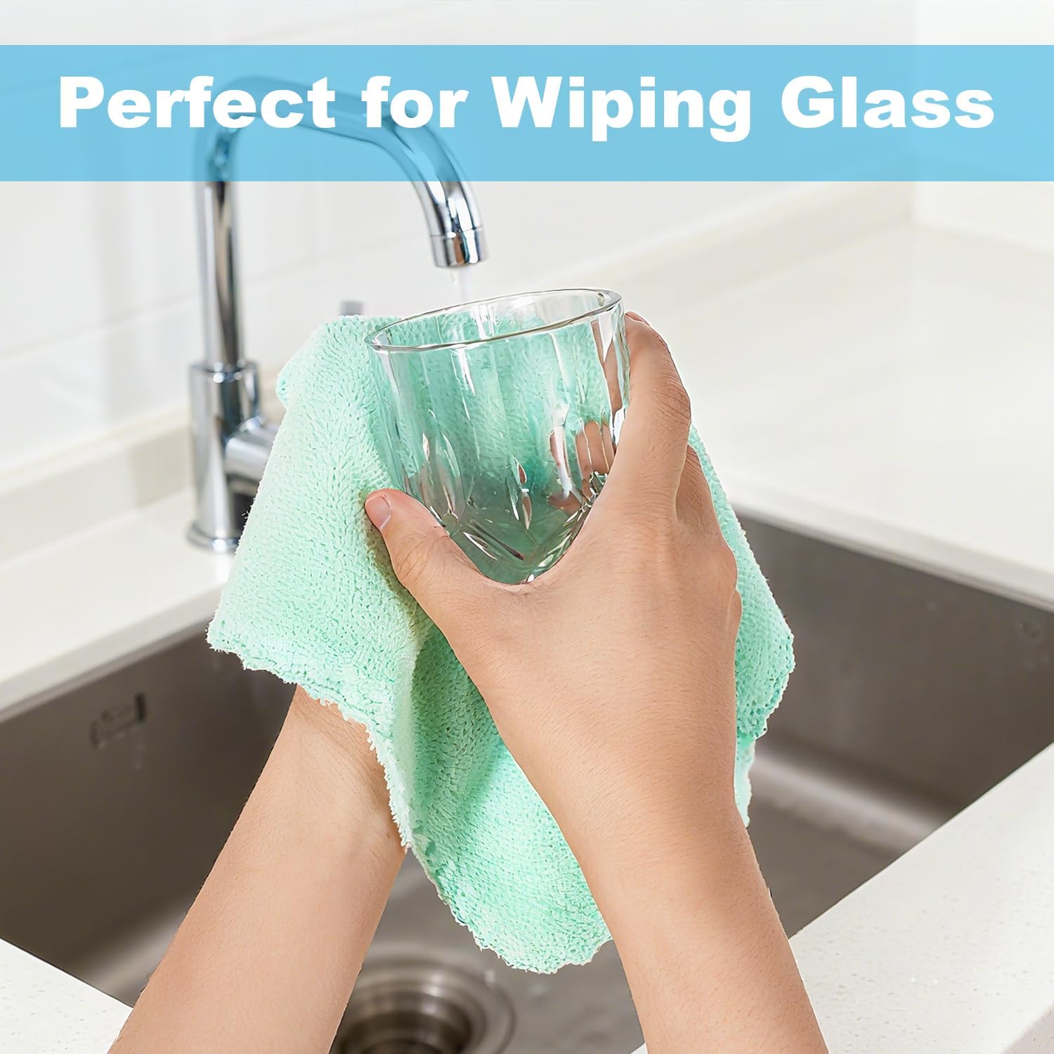 Microfiber Cleaning Cloths, 12 Pack Coral Fleece Cleaning Rags for Housekeeping, Highly Absorbent Reusable Cleaning Towels,10"X10"(Multicolor)