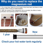 Magnesium Anode Rod 44" for Hot Water Heater,Compatible with Rheemm A.O. Smithh Giantt,Reliancee Richmondd,Hex Head 3/4" NPT x 44" Corroation Protect Anode Rod for Home Water Tank(Pack of 2)