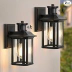 2 Pack Motion Sensor Outdoor Lights, 3 Adjustable Lighting Modes Porch Lights, Dusk to Dawn Exterior Lighting Fixture, Waterproof Outside Wall Lantern Sconce for House, Garage, Front Porch, ETL Listed