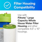 Filtrete Large Capacity Whole House Grooved Replacement Water Filter 4WH-HDGR-F01, 1-Pack, for use with 3WH-HD-S01 System